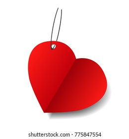 Blank Red Heart Love Paper Art Stock Vector (Royalty Free) 775847554 ...