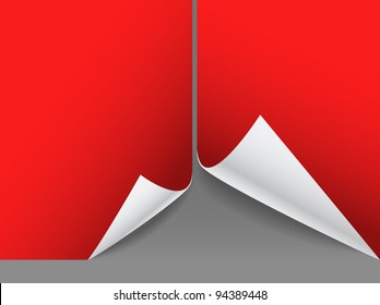 Blank red paper sheets