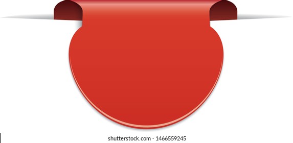 blank red paper tag for the web