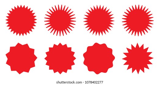 Retro Stars Sunburst Red Beams Firework Stock Vector (Royalty Free ...