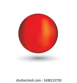 Blank of red round sphere or 3d ball. Vector. White background