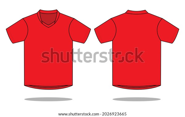 Blank Red Soccer Short Shirt Template Stock Vector (royalty Free 