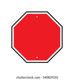 A blank red stop sign with room for your own custom text in vector format.