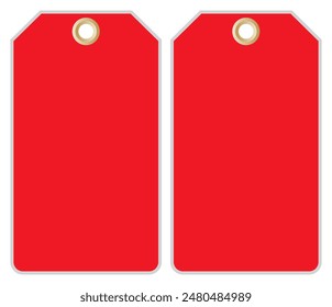 Blank Of Red Tag Symbol Sign,Vector Illustration, Isolate On White Background Label. EPS10