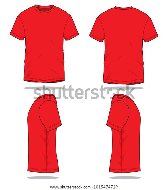 Vector Red T Shirt Template : Blank Red Tshirt Template Vector Stock ...