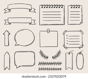 Blank reminder paper note, label, memo pad, sticker illustration