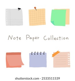 Blank reminder paper notes collection.