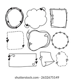 Blank reminder paper notes set.