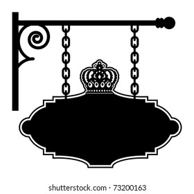 Blank Restaurant or Hotel sign, vector illustration
