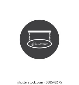 Blank restaurant sign icon