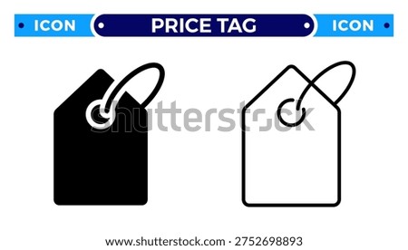 Blank Retail Price Tag and Customizable Product Label Vector Icon Set