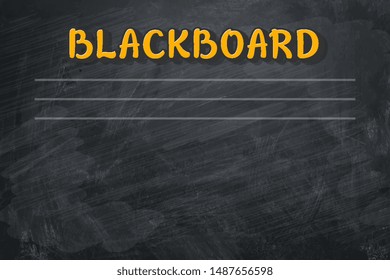 Blank retro class blackboard with chalk pieces. Empty black chalkboard vector illustration for education concept. Blackboard for school, chalkboard for classroom