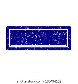 Blank  retro dark blue rubber stamp 
