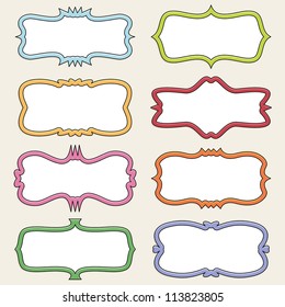 blank retro style frames ready for text