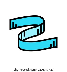 blank ribbon banner design color icon vector. blank ribbon banner design sign. isolated symbol illustration