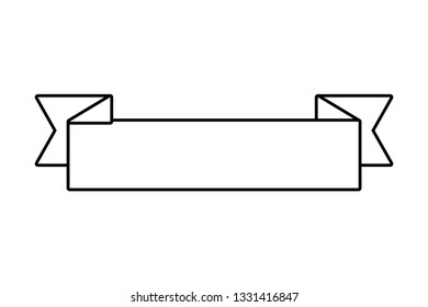 blank ribbon banner isolated