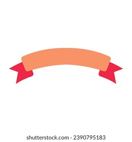 Blank Ribbon Banner Vector Illustration