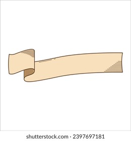 Blank Ribbon banners icon. Ribbon flat vector design. Banners, Label, Tag and Quality Simbol. 