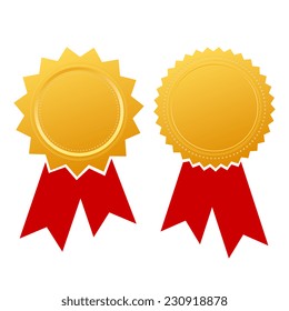 Blank ribbon certificate