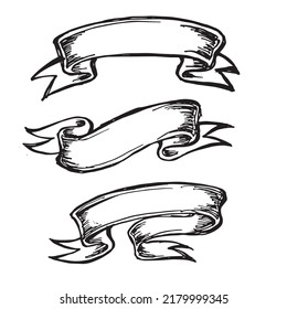 diseño vectorial de dibujo manual de cinta en blanco