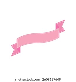 Blank Ribbons in Flat Style Vector Template