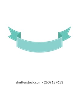 Blank Ribbons in Flat Style Vector Template
