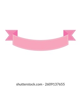 Blank Ribbons in Flat Style Vector Template