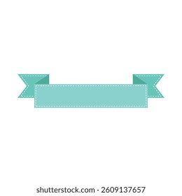 Blank Ribbons in Flat Style Vector Template