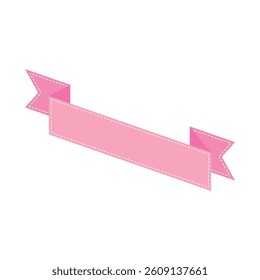 Blank Ribbons in Flat Style Vector Template