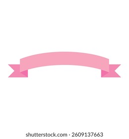 Blank Ribbons in Flat Style Vector Template