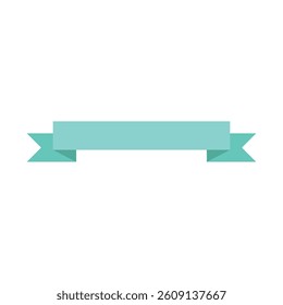 Blank Ribbons in Flat Style Vector Template