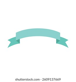 Blank Ribbons in Flat Style Vector Template