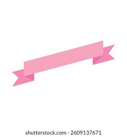 Blank Ribbons in Flat Style Vector Template