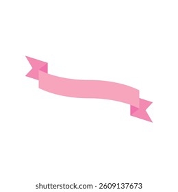 Blank Ribbons in Flat Style Vector Template