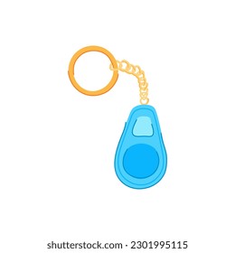 blank ring keychain cartoon. round label, metal key blank ring keychain sign. isolated symbol vector illustration