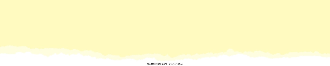 Blank ripped paper border. Realistic yellow mockup