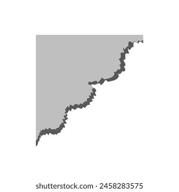 Blank Ripped Paper Corner Border Design
