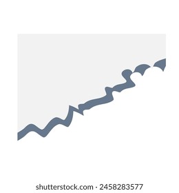 Blank Ripped Paper Corner Border Design