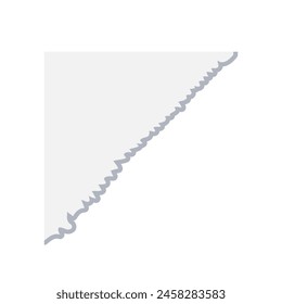 Blank Ripped Paper Corner Border Design
