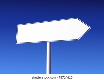 Blank road sign