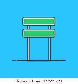 Blank Road Sign Board Vektorsymbol Illustration. Symbol für Straßenverkehrszeichen