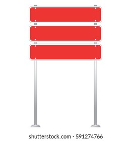 Blank Road Sign Board vector
