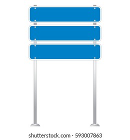 Blank Road Sign Board vector
