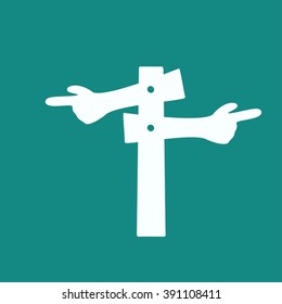 blank road sign icon