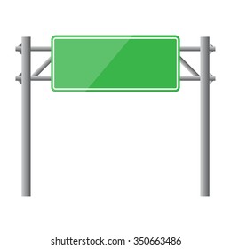 Blank road sign isolated vector illustration