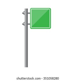 Blank road sign isolated vector illustration - Shutterstock ID 351058280