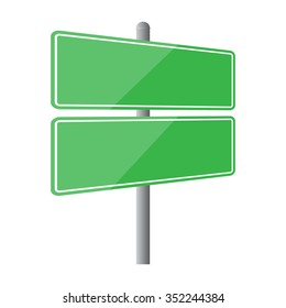 Blank road sign isolated vector illustration