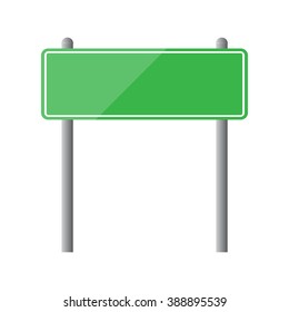 Blank road sign isolated vector illustration