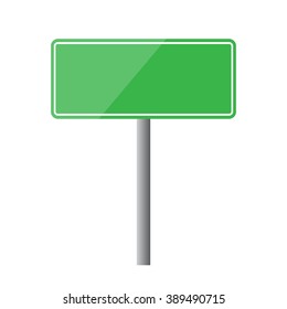 Blank Road Sign Isolated Vector Illustration Stock Vector (Royalty Free ...