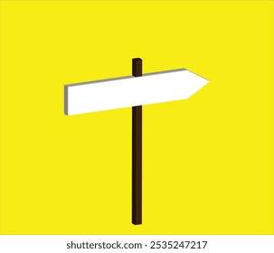 Blank Road Sign - Ready for your own message.3d illustration. 